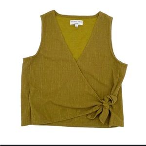 Madewell NWT Wrap-Tie Tank Top in Olive Green size S